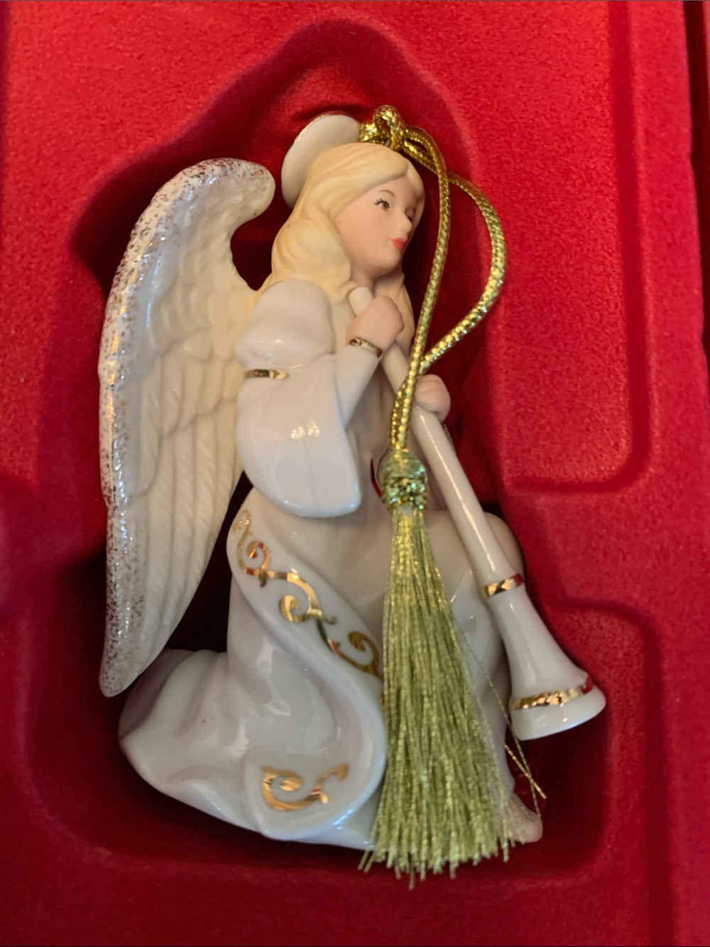 (2) Lenox Christmas Ornaments 2020 Annual Seashell Angel 2022 Heavenly Angel